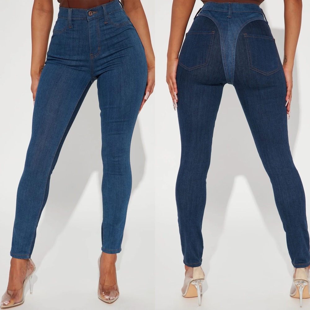 Fashion Nova Two-Toned Skinny Jeans (NWOT)
